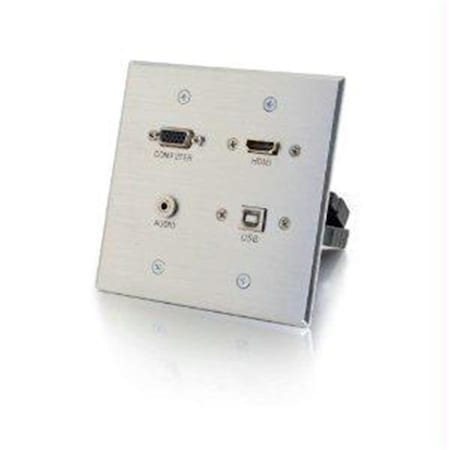 Cb Distributing Hdmi, Vga, 3.5mm And Usb Pass-through Wall Plate - Aluminum - ST131824